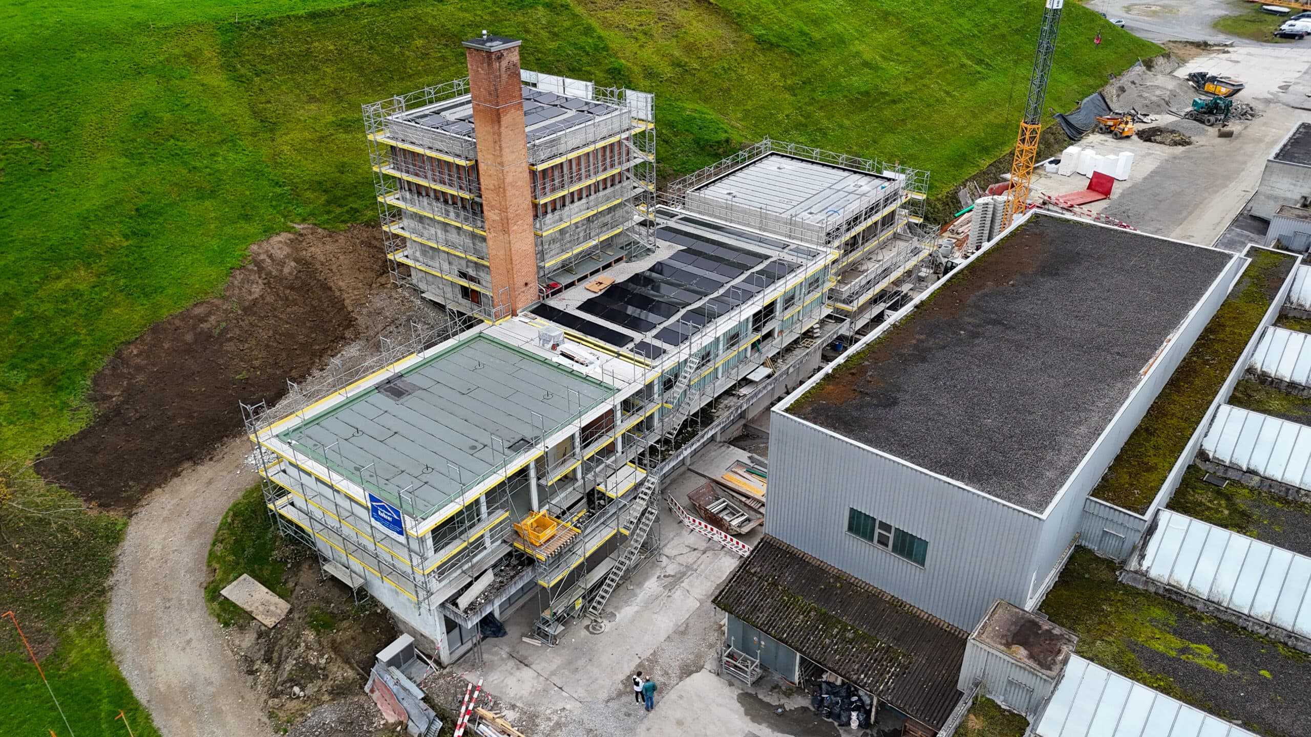 Baustelle Vogelperspektive Kornmühle Sachseln
